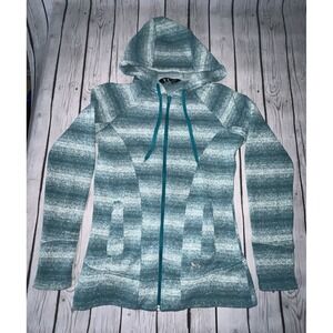 Under Armour Jacket Hoodie Coat Stripe Women's Medium  Space Dye Blue